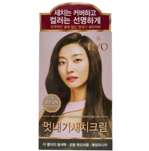 Ryo Bright Color Hairdye Cream 120g 7N Light Brown